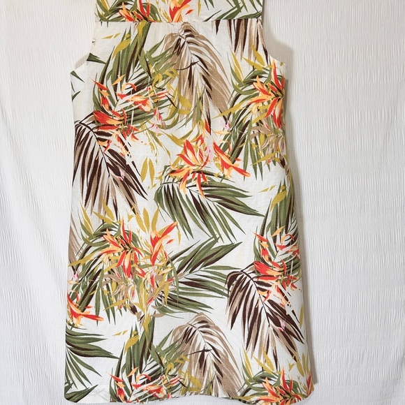 J. Jill Green and Orange V-Neck Sleeveless Mini Sundress - Picture 4 of 12